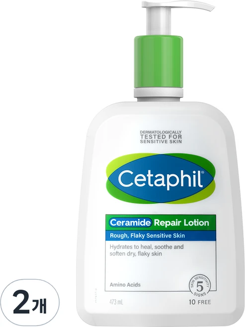 세타필 세라마이드 리페어 바디로션, 473ml, 2개 - 쿠팡