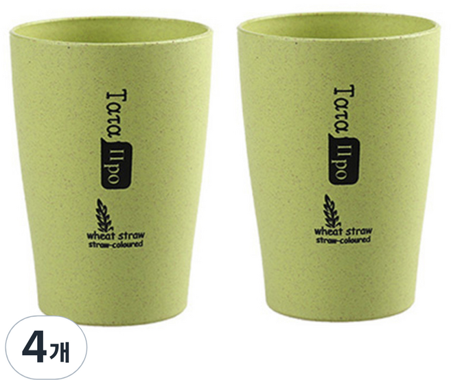 더자카 밀짚섬유 미니 양치컵 S, Y395LBBT013, 4개