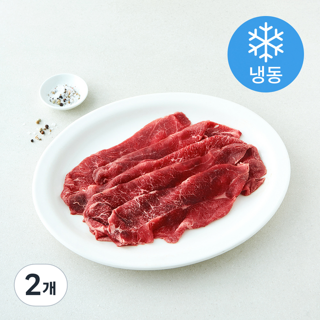 대정한우 등심 대패 3등급 구이용 (냉동), 2개, 200g