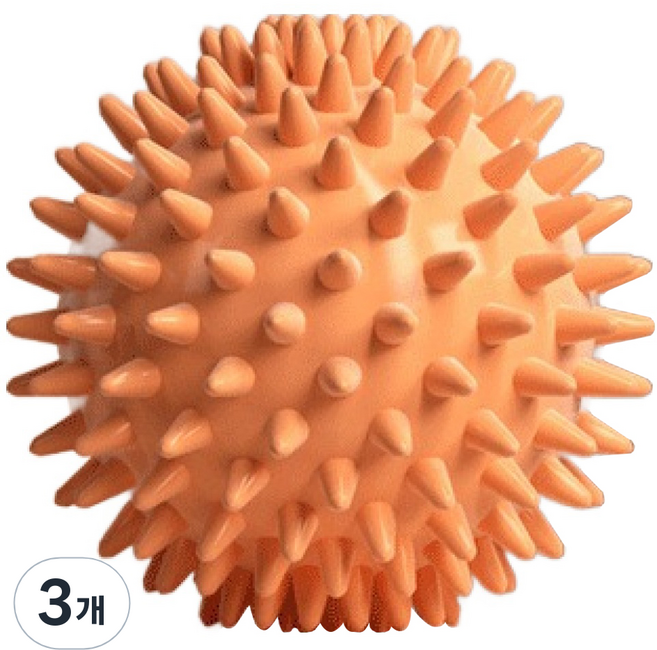 근육이완 요가 피트니스 마사지볼, 오렌지, 3개