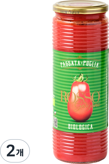 로쏘가르가노 유기농 파사타 토마토 퓨레, 2개, 690g