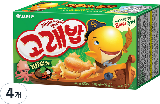 고래밥 볶음양념맛, 46g, 4개