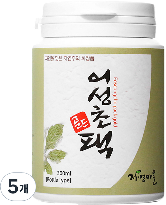 Jayeonmaeul 어성초팩 골드, 1개입, 5개
