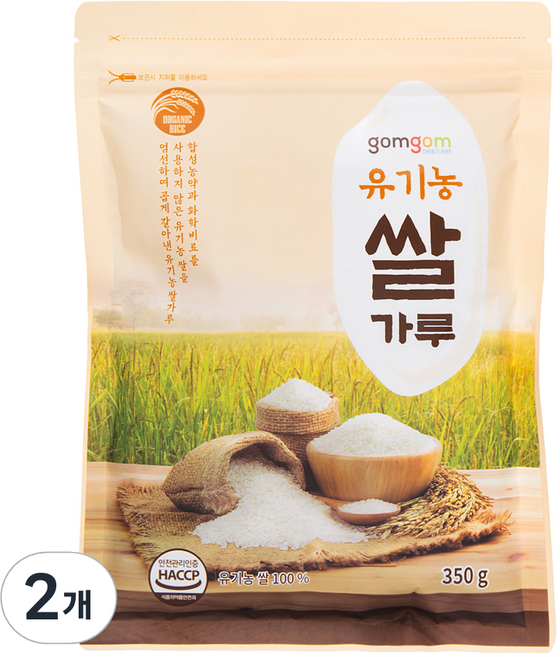 곰곰 유기농 쌀가루, 350g, 2개
