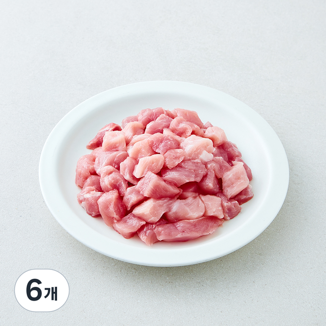 파머스팩 무항생제 인증 한돈 등심 카레용 (냉장), 6개, 400g