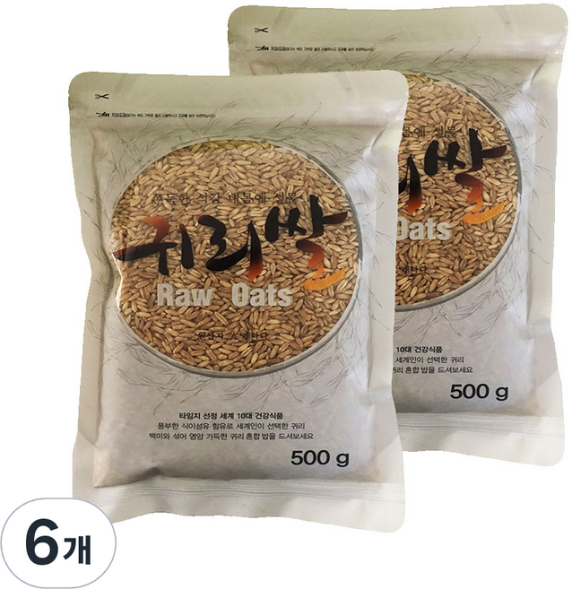 귀리쌀, 500g, 6개