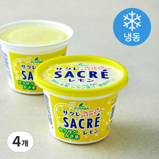 후타바 사크레 레몬 아이스 (냉동), 4개, 1개입, 200ml