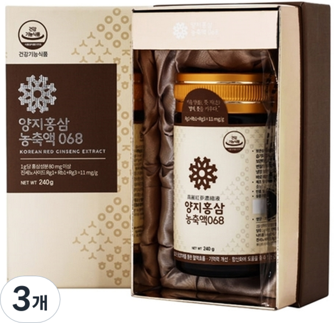 양지홍삼 농축액 068, 240g, 3개