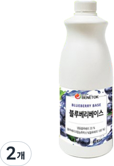 베네톡 블루베리 베이스 농축액, 1.8kg, 2개