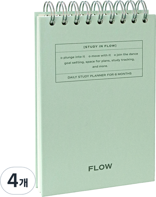 아이코닉 플로우 스터디플래너 6개월 만년 스케줄러, 02 Vintage mint, 4개