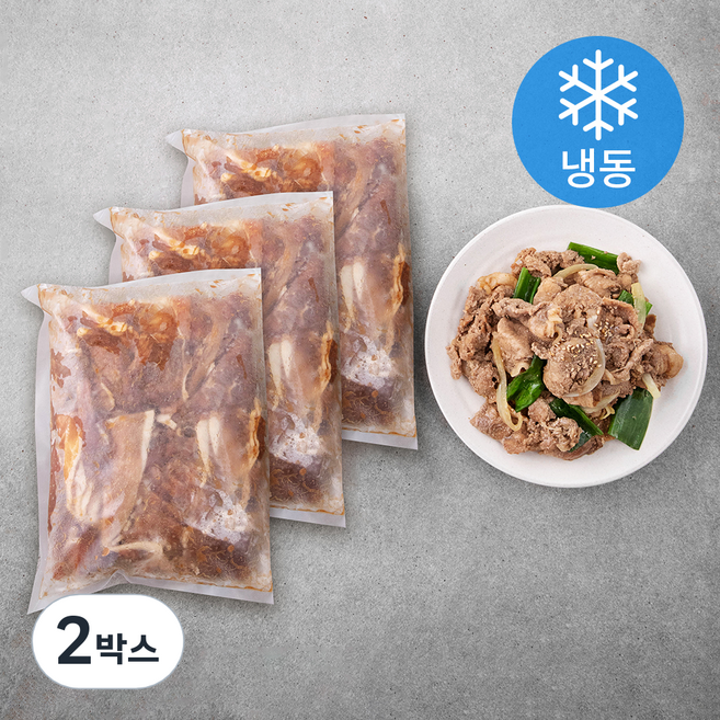 사조프레시미트 국내산 돈뒷다리 양념육 간장 불고기 3ea (냉동), 3kg, 2박스