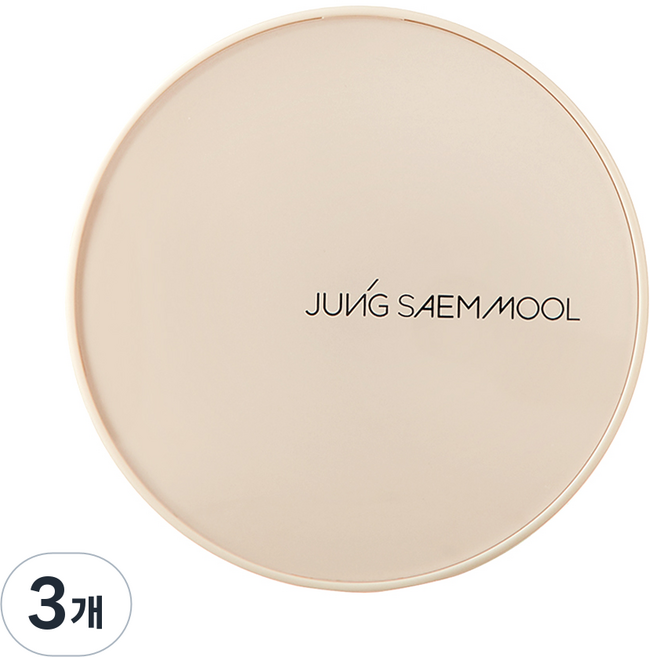 JUNG SAEM MOOL 鄭瑄茉 裸肌遮瑕氣墊粉餅 14g + 補充蕊 14g, #21, 3個
