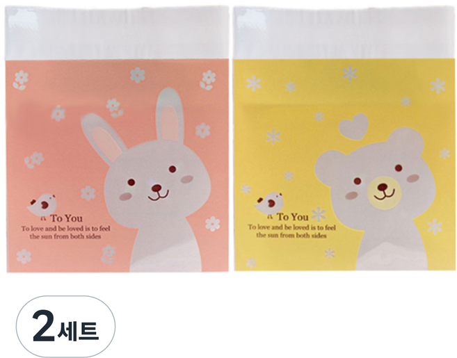 접착봉투 세트, 50개, 2세트