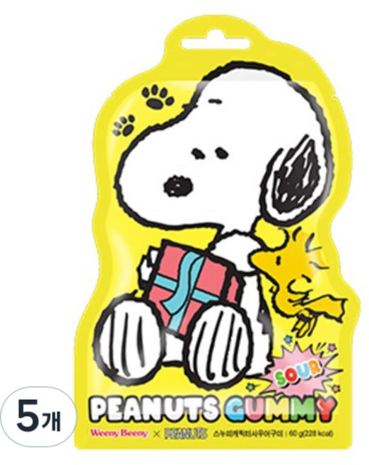 Weeny Beeny Peanuts 酸味綜合軟糖, 60g, 5個