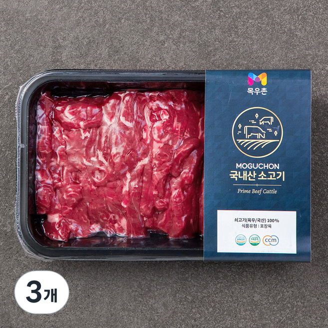 목우촌 국내산 소고기 잡채용 (냉장), 300g, 3개
