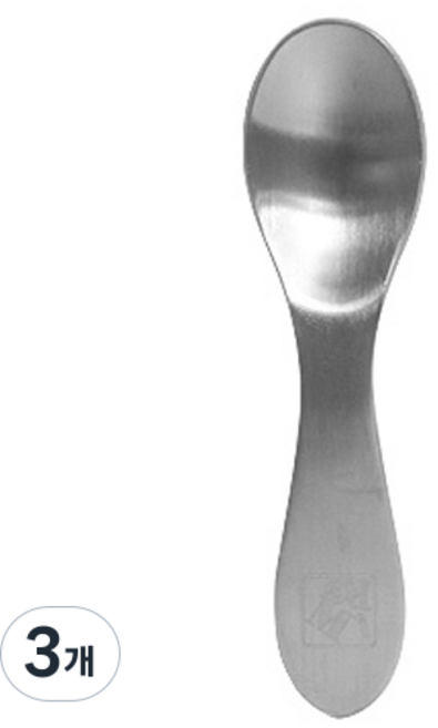스텐 304 디저트 오벌 스푼, 실버, 3개