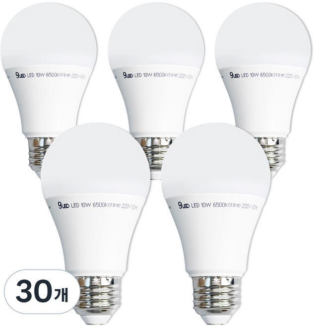 Gunsik LED燈泡 10W, 晝光色, 30個