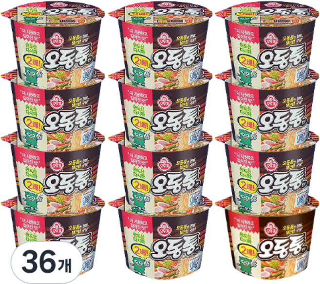 OTOKI 不倒翁 碗裝海鮮風味烏龍湯麵 100g, 36入