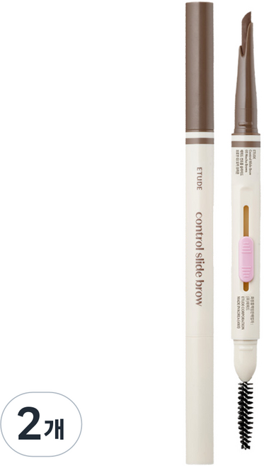 ETUDE 滑動式控眉筆 0.17g, 03 摩卡棕, 2個