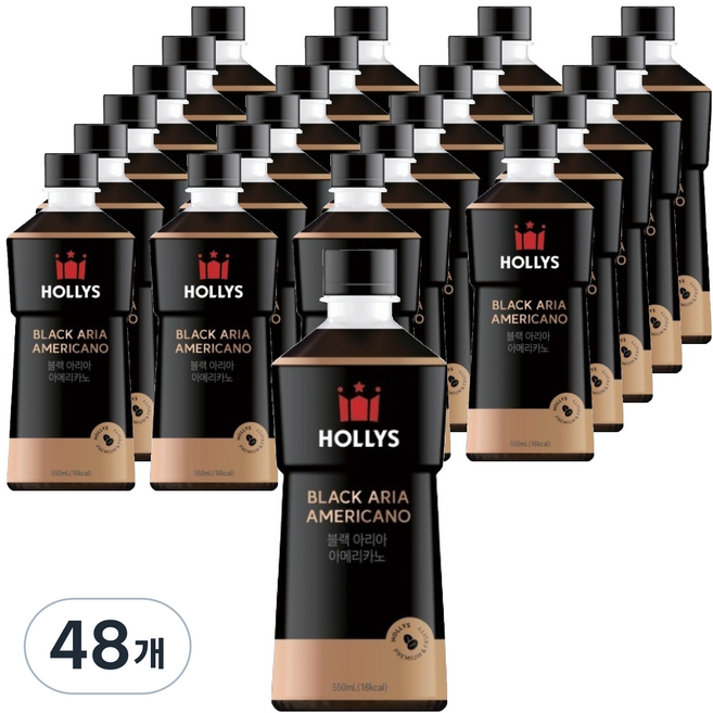 할리스 블랙 아리아 아메리카노, 550ml, 48개