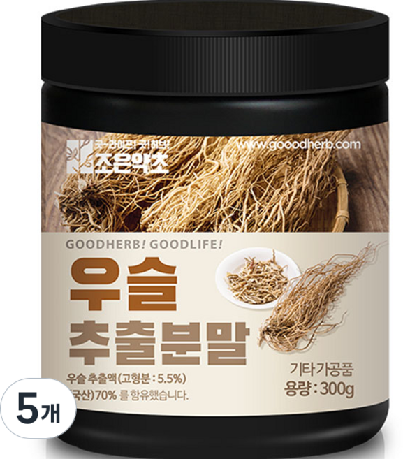 조은약초 우슬 추출 분말, 300g, 5개