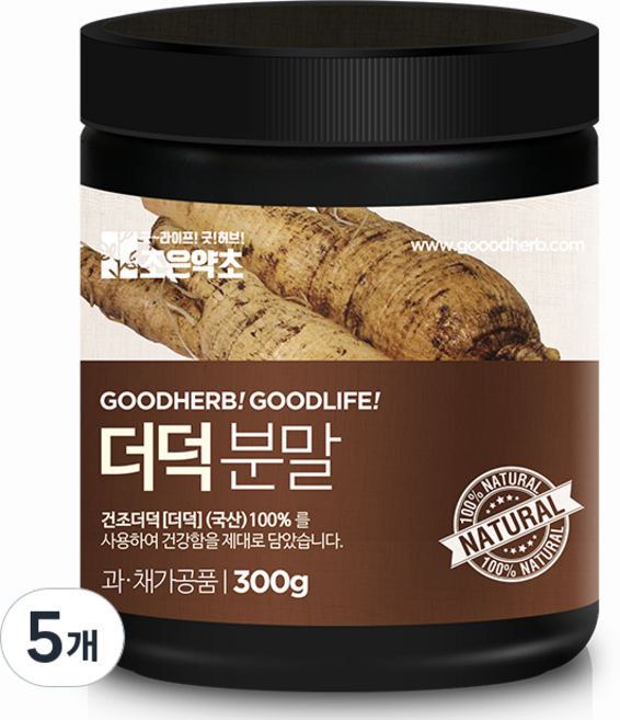 조은약초 프리미엄 더덕 분말, 300g, 5개