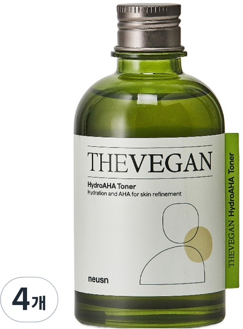 neusn The Vegan 水潤果酸化妝水, 4個, 150ml