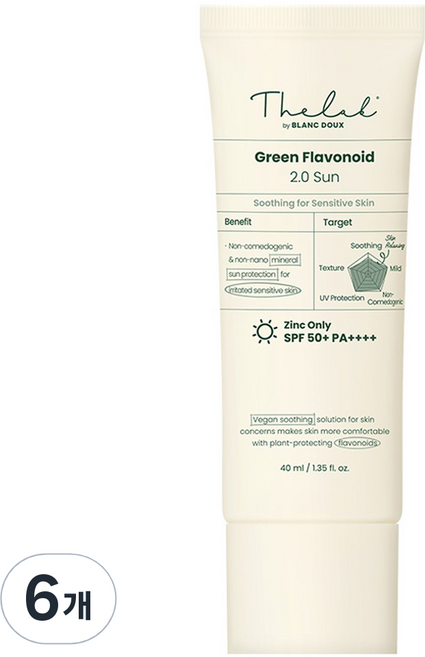 더랩바이블랑두 그린 플라보노이드 2.0 선 SPF 50+ PA++++, 40ml, 6개