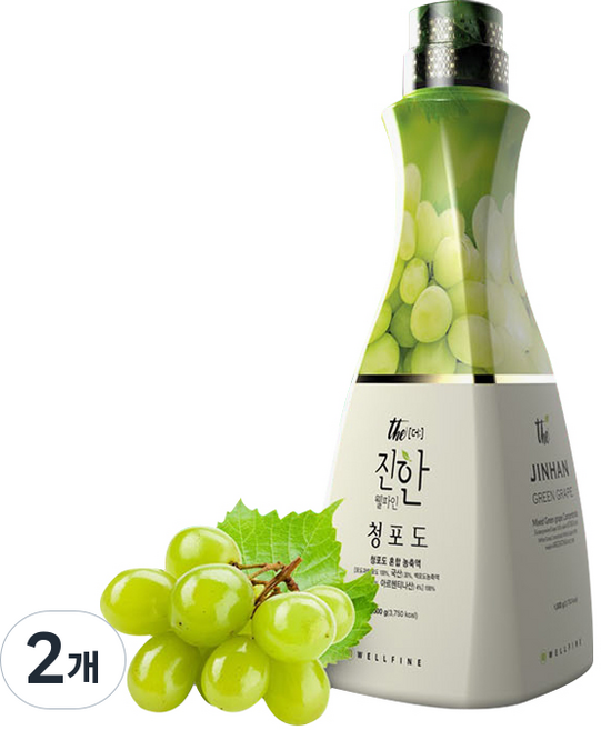웰파인 더진한 청포도 농축액, 2개, 1.5kg
