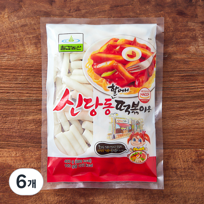 칠갑농산 신당동떡볶이, 400g, 6개