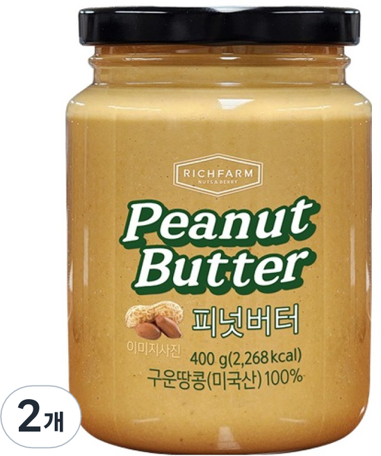 리치팜너트 피넛버터, 2개, 400g