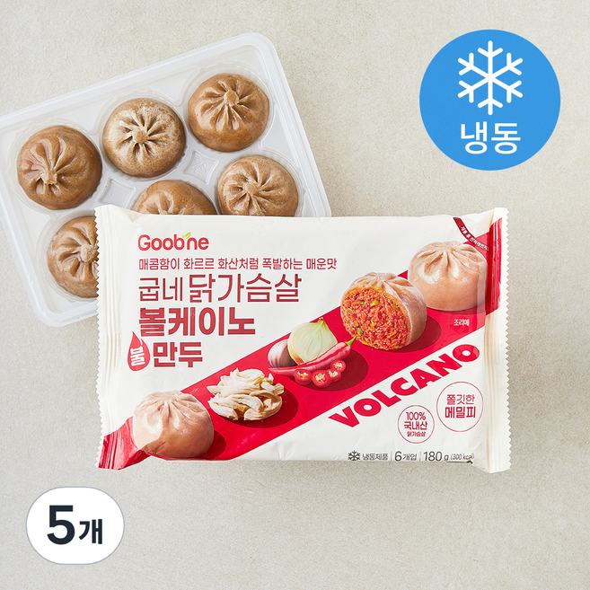 굽네 볼케이노 불만두 (냉동), 180g, 5개