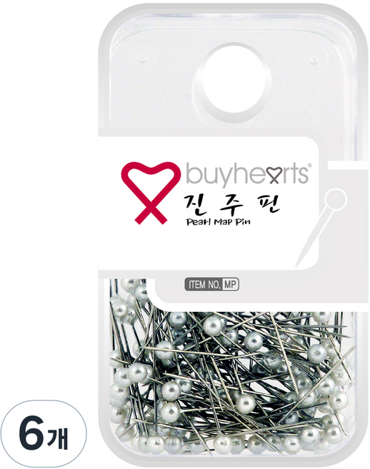 buyhearts 珍珠針MP 33 x 4 mm, 6個