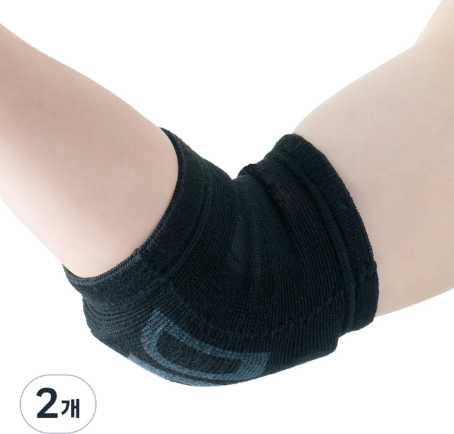 디앤엠 댄스용 8mm 패드 팔꿈치 보호대 SUP-767, 블랙, 2개