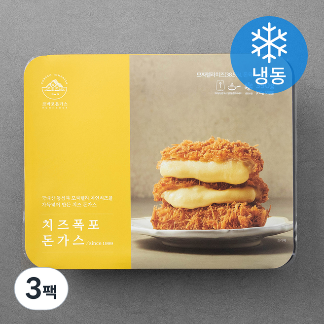 코바코 치즈폭포 돈가스 (냉동), 390g, 3팩