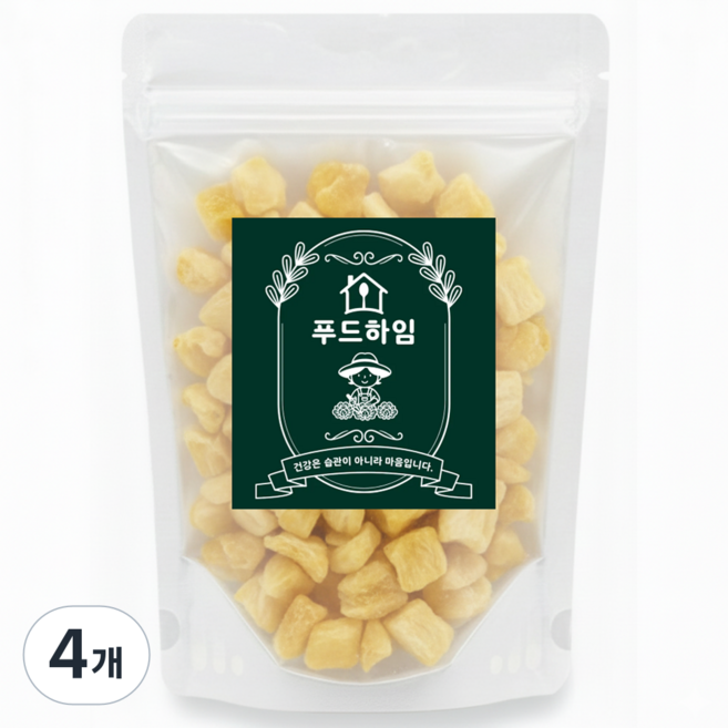 푸드하임 동결건조 파인애플 칩, 4개, 100g
