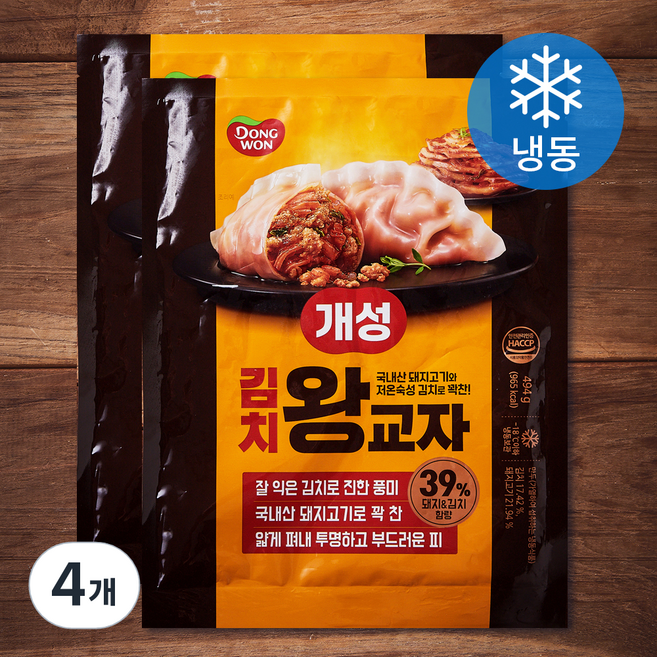 동원 개성 김치왕교자 (냉동), 494g, 4개