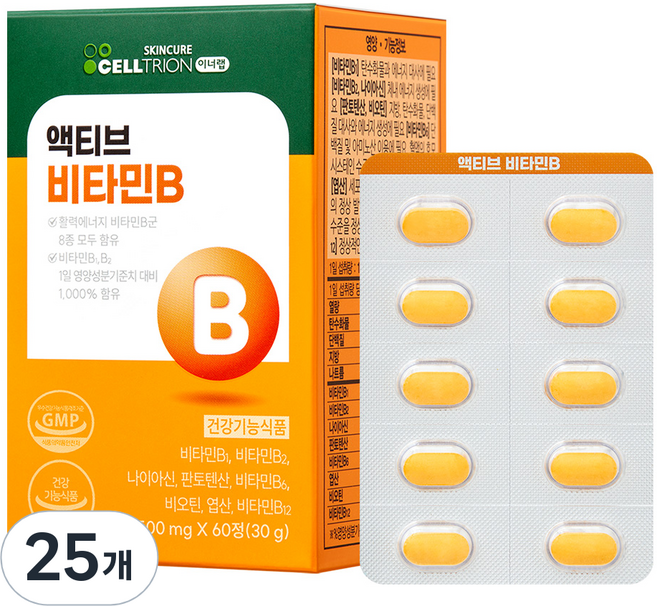 이너랩 액티브 비타민B, 60정, 25개