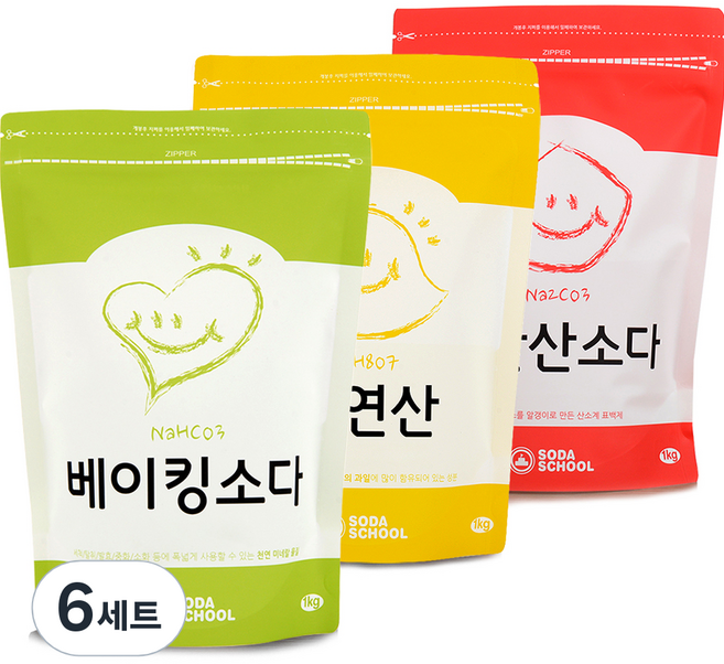 소다스쿨 생활세제 일반세트, 6세트