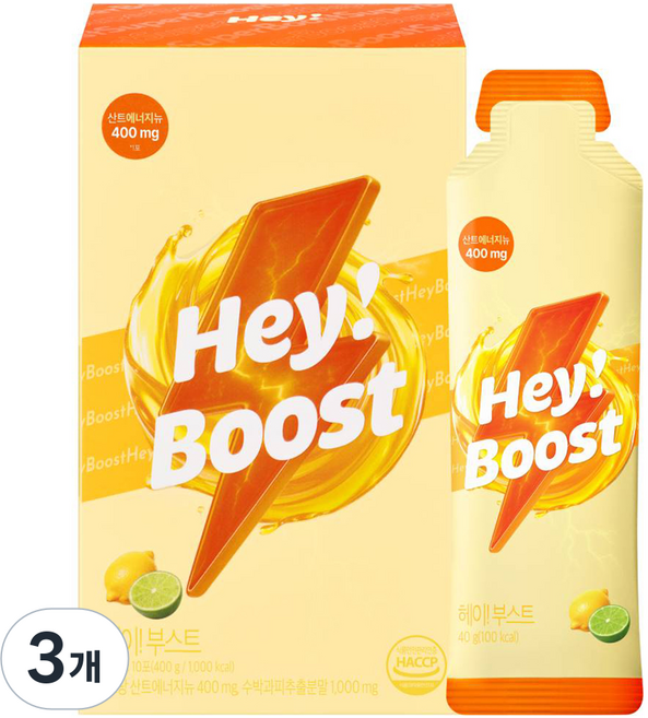 푸드올로지 헤이 부스트 젤리, 3개, 10회분