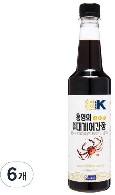 홍영의 붉은대게 어간장, 500ml, 6개