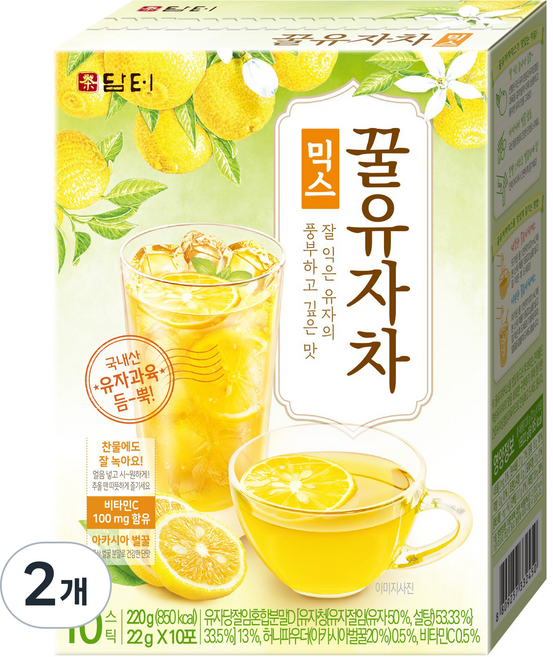 담터 꿀유자차 믹스, 22g, 10개입, 2개