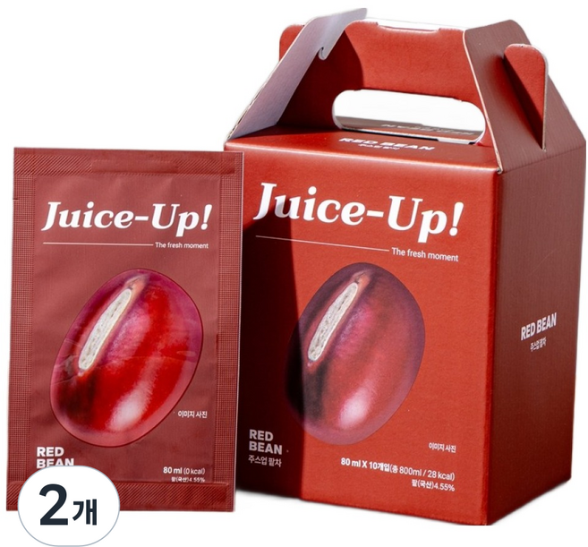 주스업 팥차, 2개, 10개입, 80ml