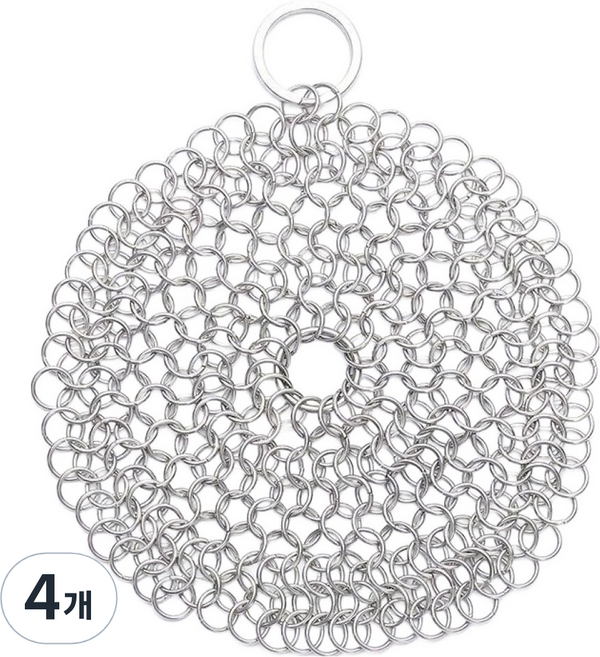 리빙망고 SUS316 스텐 주방 원형 철수세미 12.5 x 12.5 cm, 1개입, 4개