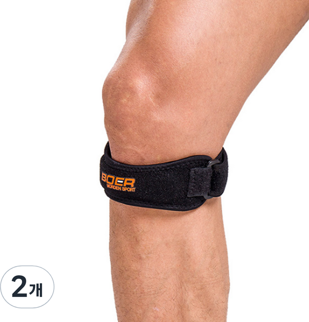 보어스포츠 1K 밴드형 무릎보호대, 2개