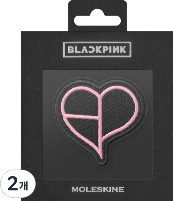 MOLESKINE BLACKPINK 限量版貼片, 黑色, 2個