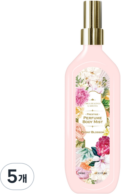 올가힐링스 프레스티지 퍼퓸 바디 미스트 피오니 블러썸, 5개, 100ml