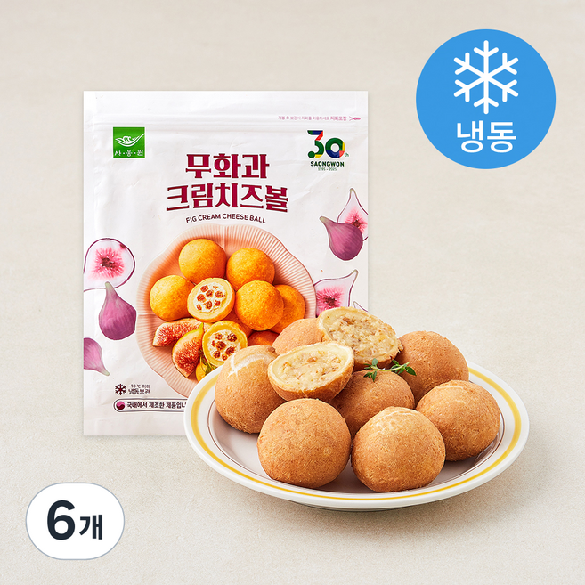 사옹원 무화과 크림 치즈볼 (냉동), 240g, 6개