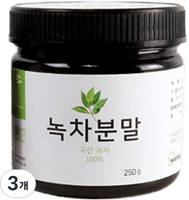 wooriga. 韓國產綠茶粉, 250g, 3個