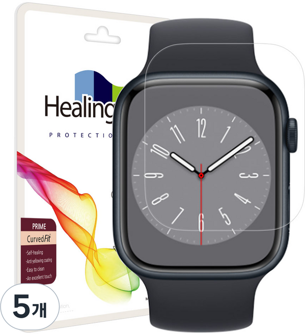 힐링쉴드 애플워치 프라임 고광택 액정보호필름 2매, 5개